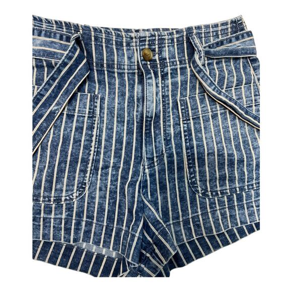 American Eagle Stretch Highest Rise Mom Short Striped Belted - Picture 10 of 11